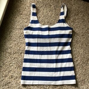 Banana Republic striped tank top with built in shelf bra, size Medium